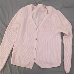 Women's White Cardigan Sweater